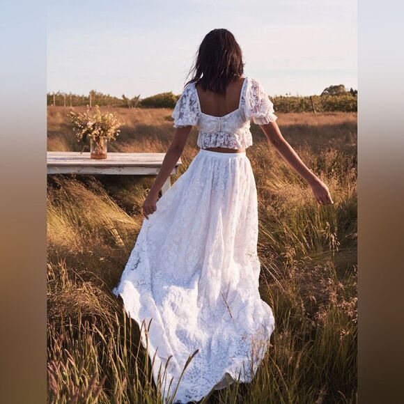 LoveShackFancy Lace Shirt Size 4 - Picture 3 of 16